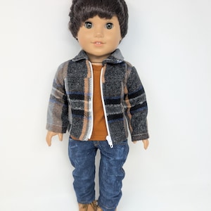 18 inch boy doll clothes. Fits like American doll clothes. 18 inch doll coat. 18 inch doll clothing. Jacket
