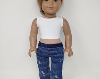 18 inch doll clothes.  18 inch doll clothing. Fits like American doll clothes.  Denim  jean pants