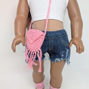 18 inch doll purse. 18 inch doll clothes. Fringe doll purse