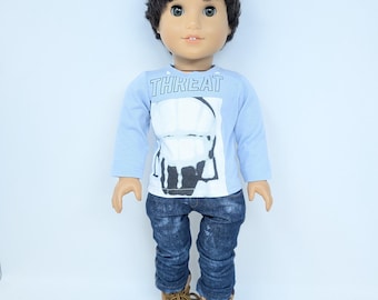 Vestiti per bambole da 18 pollici: maglietta a maniche lunghe