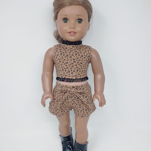 18 Inch Doll Clothes: Sleeveless Lace Top & Shorts Set