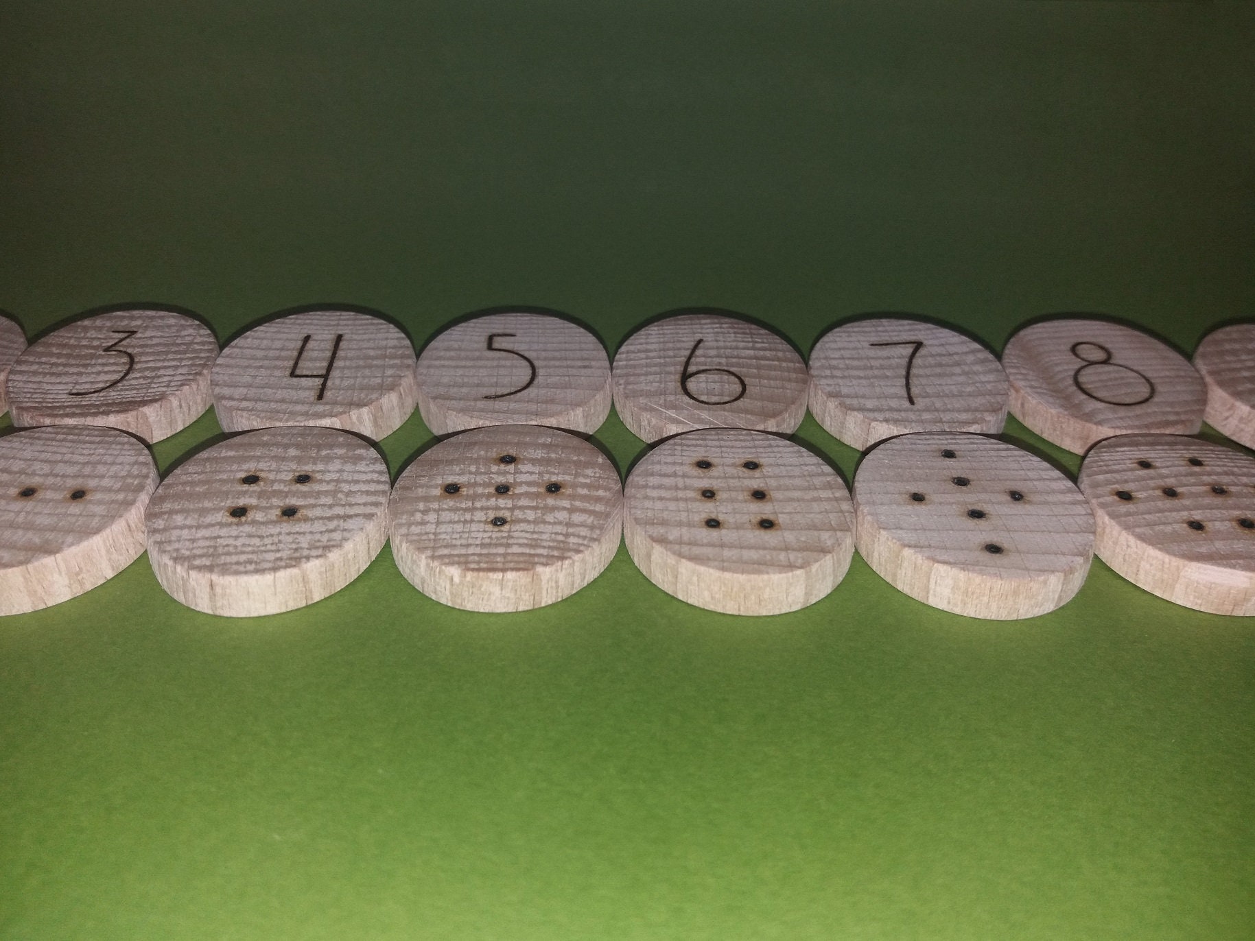 Number Match Game Montessori Learn To Count Educational Etsy