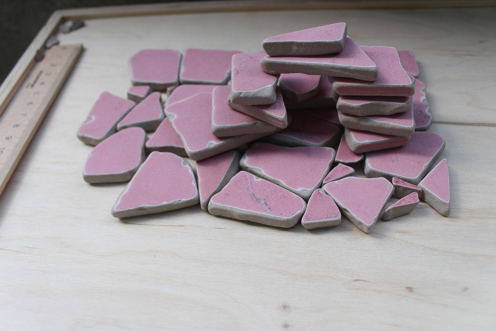 Genuine Pink Sea Pottery Sea Ceramic Bulk Craft Decor Etsy