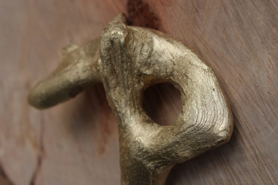 Coq Dor Feng Shui Pour Largent Oiseau De Bois De Dérive Sculpture En Bois Dor Art Fait Main Amulette Dargent Talisman Pour Lui Cadeau De