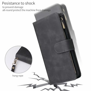 Octopus Zipper Phone Wallet Synthetic Leather Case For iPhone XS 11 12 13 14 15 Pro Max Samsung S24 S23 S22 FE Plus Note 9 10 20 Ultra image 10