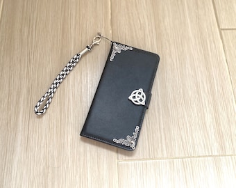 Trinity Celtic Knot Removable Wallet Leather Stand Case For iPhone 11 12 13 14 15 Pro Max Samsung S24 S23 S22 FE Note 9 10 Plus 20 Ultra