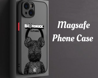 MagSafe Robot Bear Plastic Shockproof Full Case For iPhone 11 12 13 14 15 Pro Max Plus Samsung Galaxy S23 S22 S21 Ultra