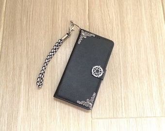 Pentagram Magick Star Removable Wallet Leather Stand Case For iPhone 11 12 13 14 15 Pro Max Samsung S24 S23 S22 FE Note 9 10 Plus 20 Ultra