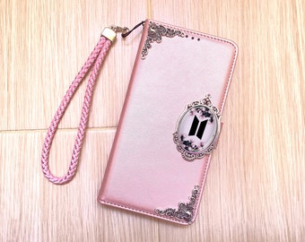 South Korea Band Removable Wallet Leather Magnetic Case For iPhone 11 12 13 14 15 Pro Max Samsung S24 S23 S22 FE Plus Note 9 10 20 Ultra