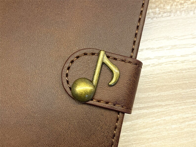 Quaver Eighth Music Note Phone Handmade Leather Wallet Stand Case Flip Cover For Apple iPhone 6 6S 7 8 Plus X XS XR XS Max iPhone 11 Pro Max