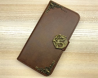 Dragon Wallet Pu Leather Stand Case For iPhone XR XS 11 12 13 Pro Max Samsung S22 S21 S20 FE S10 Plus Note 8 9 10 20 Ultra