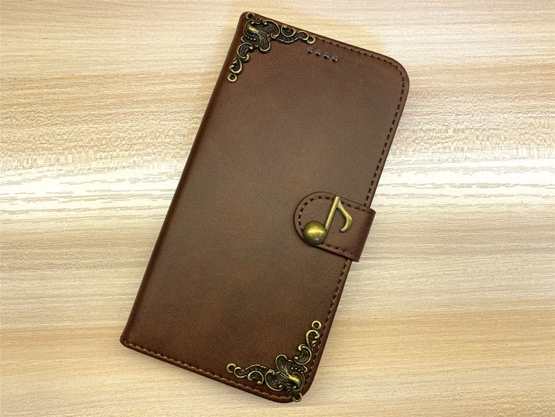 Quaver Eighth Music Note Phone Handmade Leather Wallet Stand Case Flip Cover For Apple iPhone 6 6S 7 8 Plus X XS XR XS Max iPhone 11 Pro Max