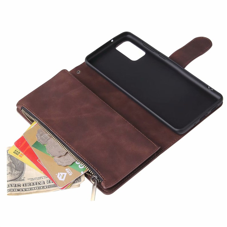 Octopus Zipper Wallet Synthetic Leather Stand Case For iPhone XS 11 12 13 14 15 Pro Max Samsung S24 S23 S22 FE Plus Note 9 10 20 Ultra image 7