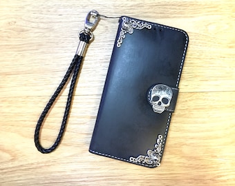 Skull Head Removable Wallet Leather Magnetic Case For iPhone XR XS 11 12 13  Pro Max Samsung S22 S21 S20 FE S10 Plus Note 8 9 10 20 Ultra