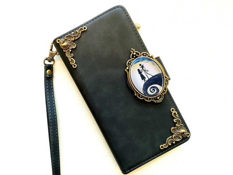 Nightmare Before Christmas Jack Skellington Wallet Case For iPhone 11 12 13 14 15 Pro Max Samsung S24 S23 S22 FE Ultra Note 20 9 10 Plus image 1