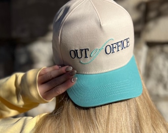 Out Of Office Vintage Trucker Hat-Embroidered Hats