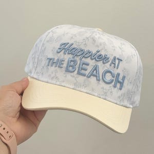 Happier At The Beach Vintage Trucker Hat