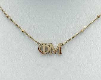 Greek 14K Gold-Plated Letters Necklace