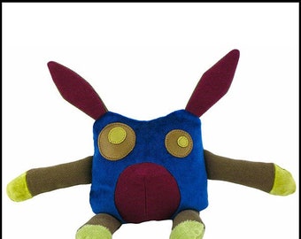 Doudou lapin en velours "Nono"