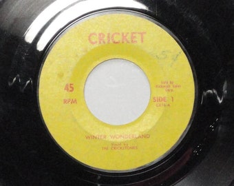 Vintage 45 RPM Children's Christmas Record, The Cricketones, 1953