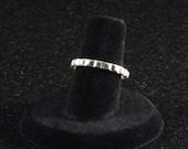 Vintage Bell Sterling Silver Embossed Squares Stackable Ring c1960s