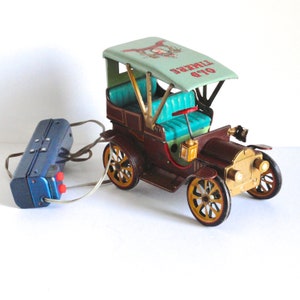 Vintage Litho Tin Toy Model T, Old Timers Automobile, Japanese c1950&#39;s