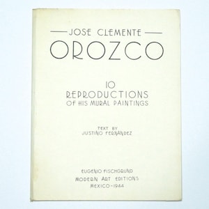 José Clemente Orozco: 10 Reproductions of His Mural Paintings, Folio of Original Lithographs c1944, Ready to Frame