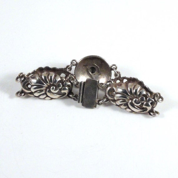 Vintage Mexican Sterling Silver Modernist Bracele… - image 10
