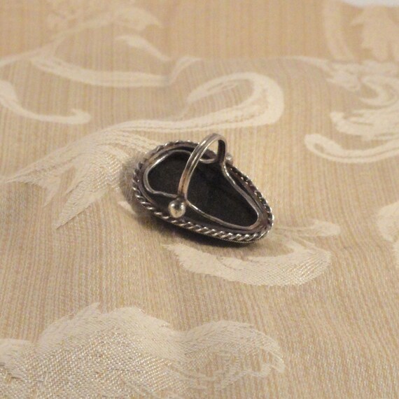 Vintage Mexican Sterling Silver & Obsidian Mayan … - image 8