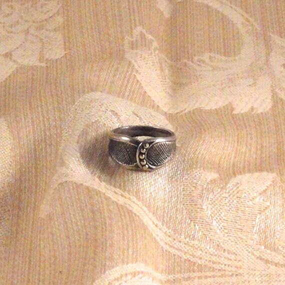 Sterling Silver Buckle Ring Size 5 1/2, Vintage M… - image 4