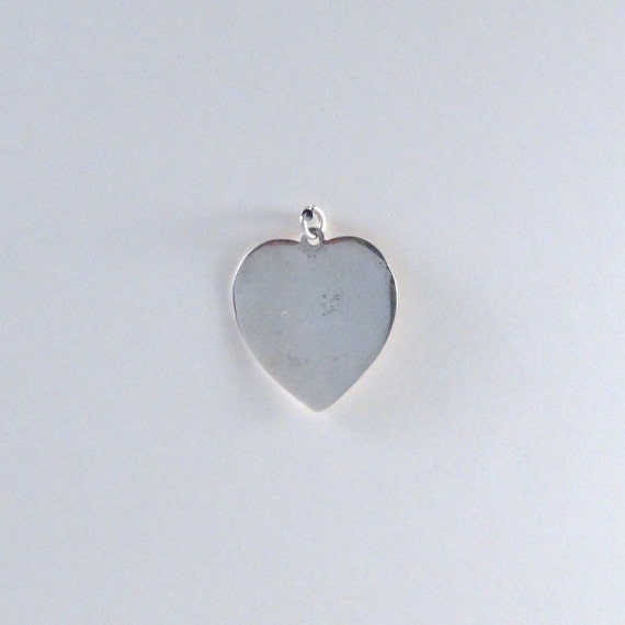 Vintage 925 Silver Stamping Blank Heart Shaped ID… - image 6