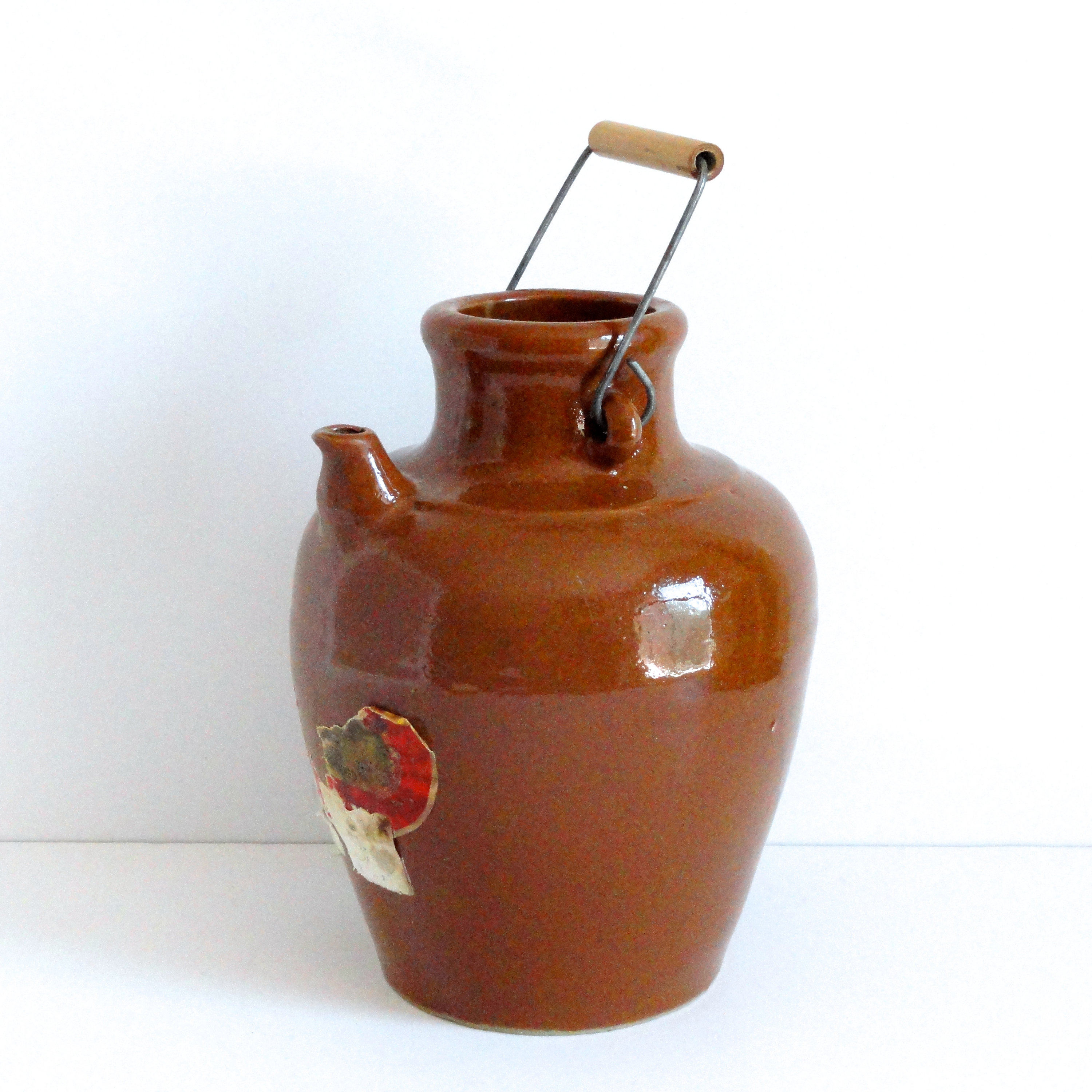 Vintage Chinese Stoneware Vinegar Jug c1970's Etsy.de