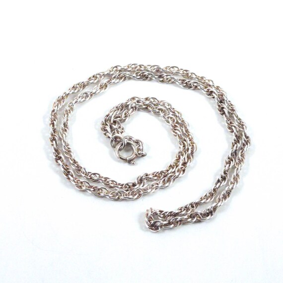 Vintage 24 Inch Sterling Silver Triple Twist Rope… - image 1