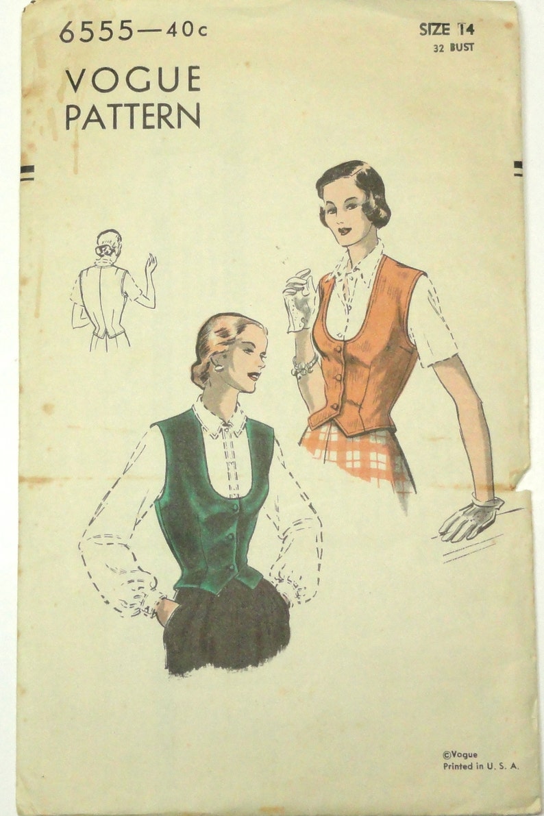 Vintage Tagged Waistcoat-Bust 42