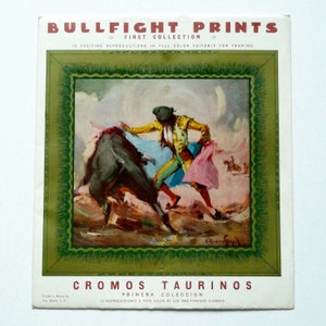 Vintage Bullfight Posters, Set of 10 Genuine 1950&#39;s Prints, Matador Posters, Ready to Frame