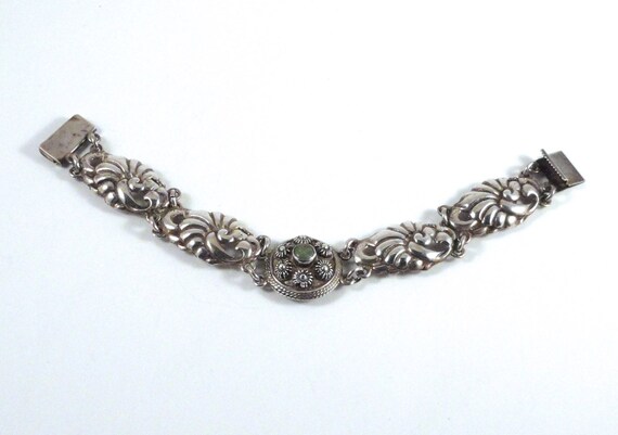 Vintage Mexican Sterling Silver Modernist Bracele… - image 4