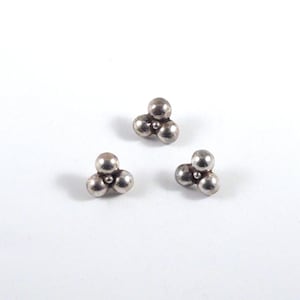 Vintage 1950&#39;s Sterling Silver Buttons - Mexican Modernist, Set of 3