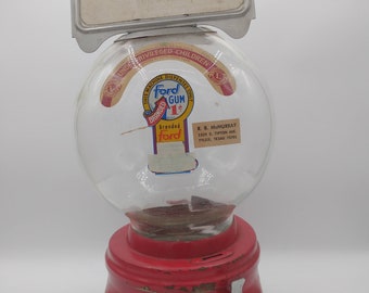 1950's Red Ford Counter Top Gumball Machine