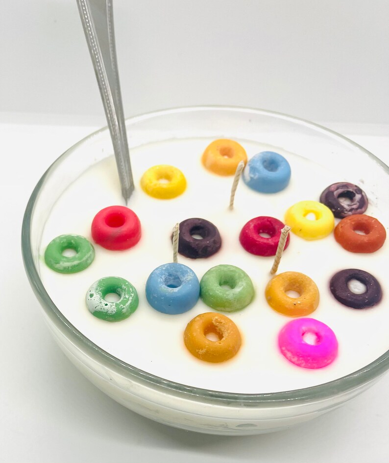 Cereal Bowl Candle 30 oz. Fruit Loops Fruity Pebbles & Etsy
