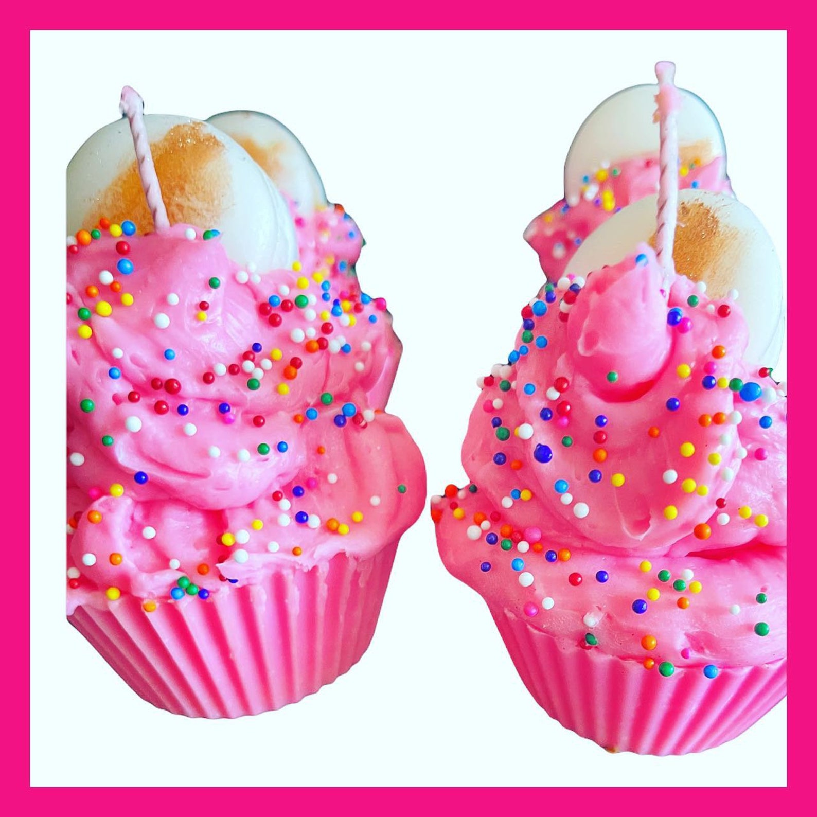 Cupcake Candles Pack of 4 Great Gift Strongly Scented Etsy