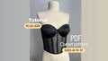 PLUS SIZE Pattern for sewing transparent corset, bustier top pattern, Sewing instructions transparent corset, PDF pattern corset with cups