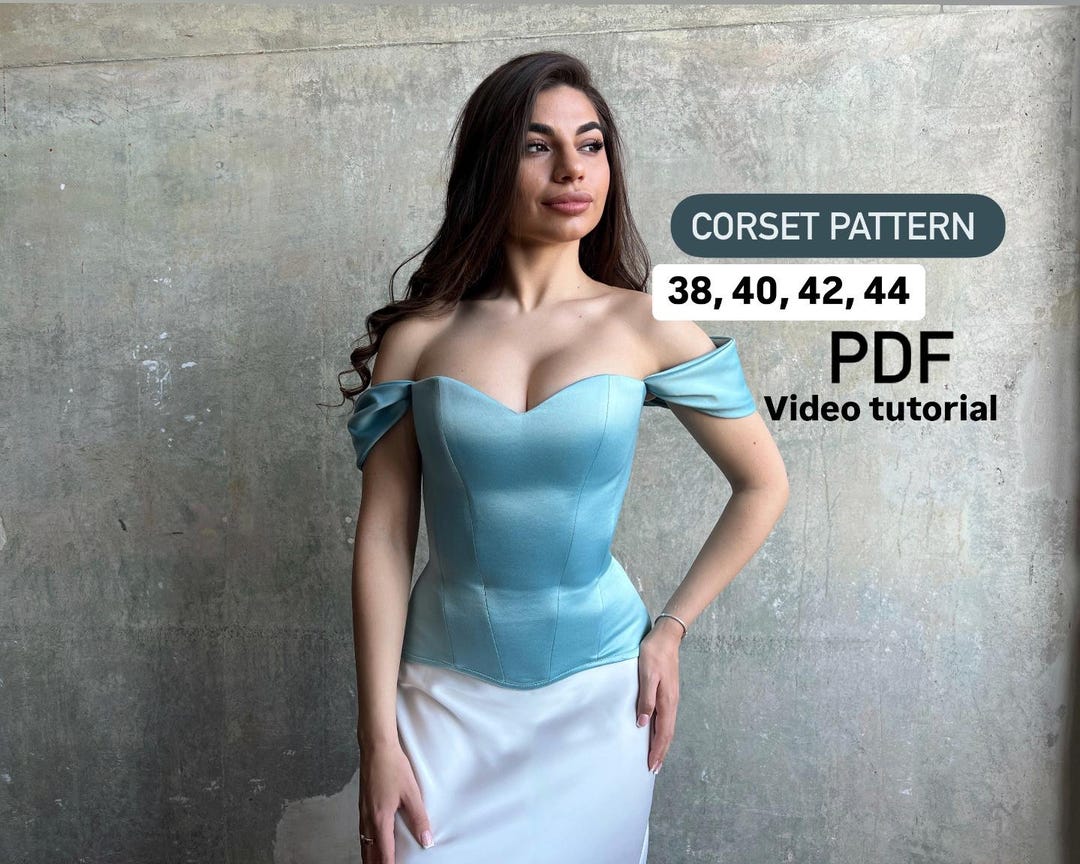 Pdf Overbust Corset Pattern Guide, Corset Sewing Pattern, Satin Waist ...