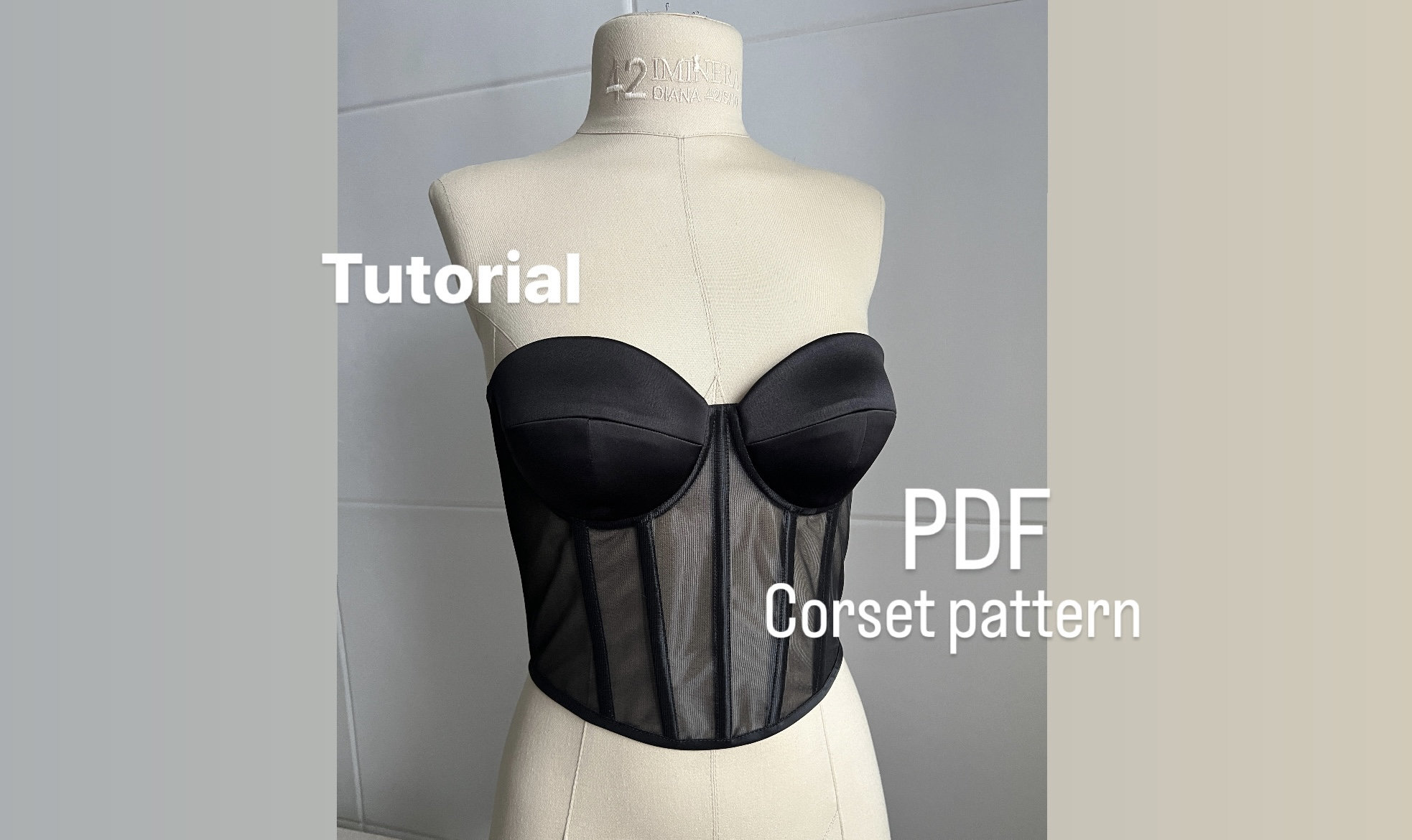 Korsett Top Sweetheart Bustier Pdf Schnittmuster Größen XS-2XL US