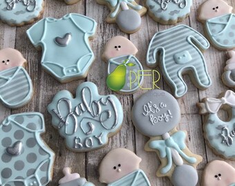 Baby Boy Cookies Etsy Baby Boy Cookies Etsy
