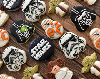 Galaxy Birthday Mini Cookies Star War5 Cookies Birthday Cookies - Etsy