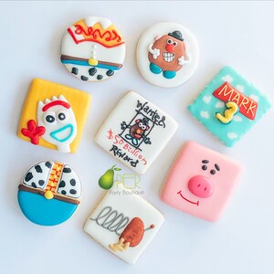 Two Infinity and Beyond Mini Cookies / Toy 5tory Themed Cookies / Birthday Cookies / Second Birthday Party / Woody Cookies / Forky Cookies