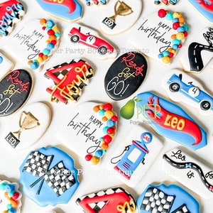 24 Cookies Hot Wheels Cookies Cars Cookies Race Cookies  Birthday Cookies Ready Set Go Personalized Cookies (2 dozen cookies)