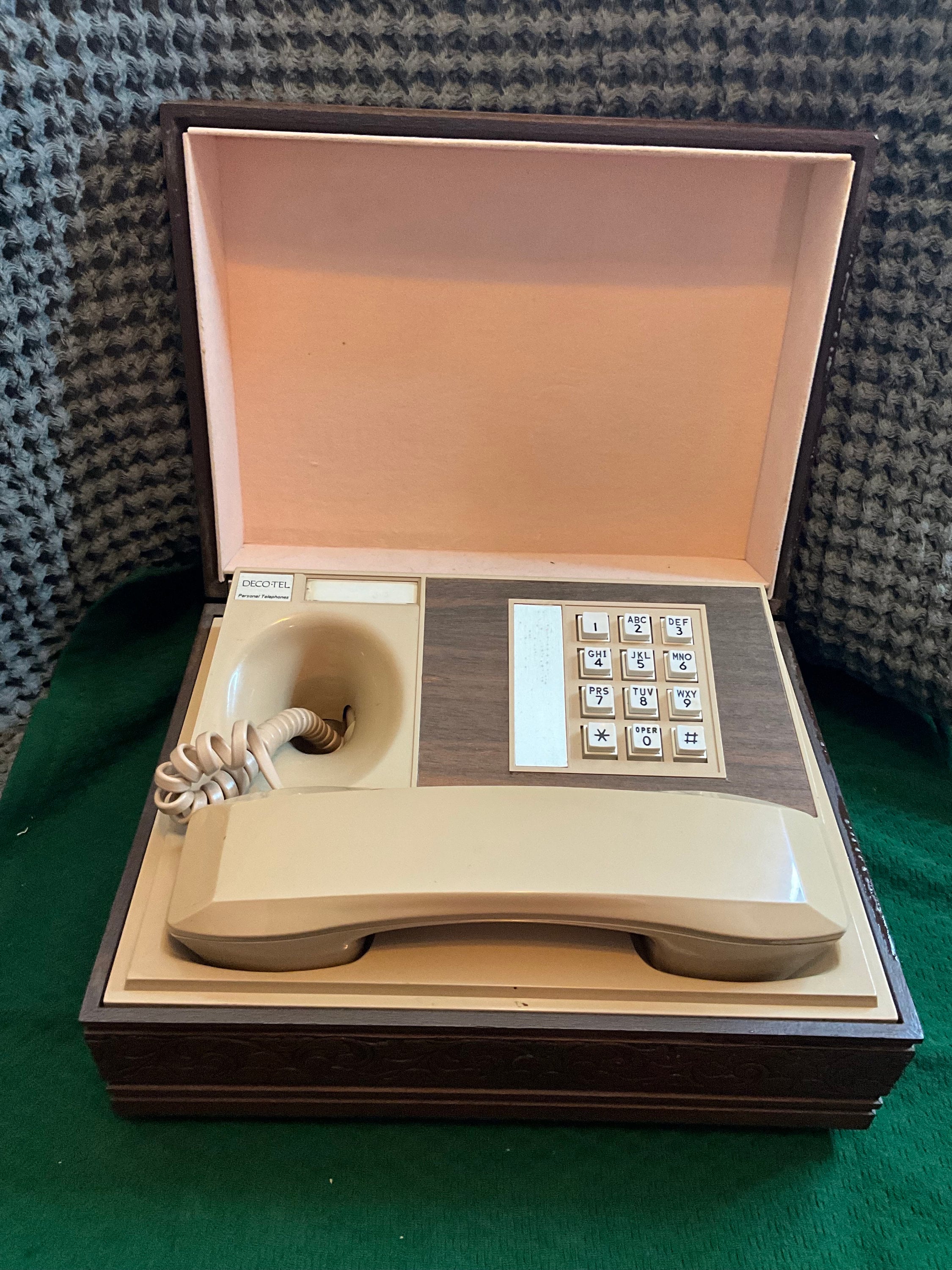 Vintage Deco Tel Telephone in Wood Chest - Etsy