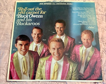 Vintage Roll Out the Red Carpet for Buck Owens & His Buckaroos 1966 Record Album Vinyl LP