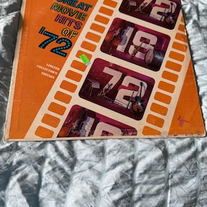 Vintage Great Movie Hits Of ‘72  Record Album Vinyl LP